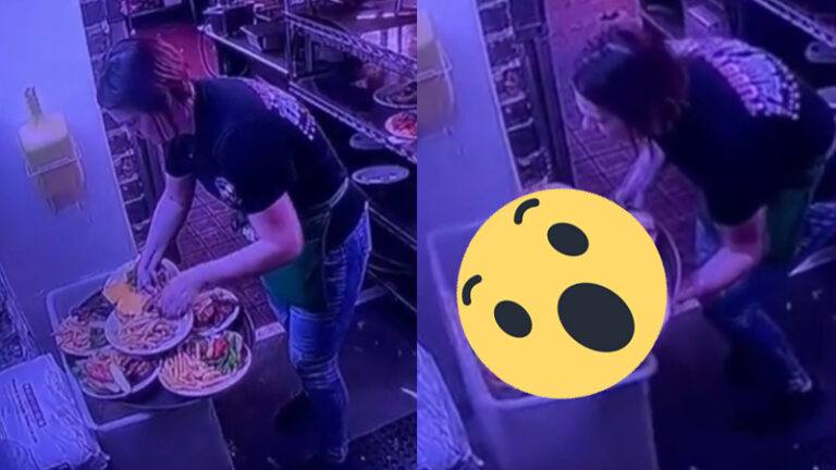 Serveerster propt dienblad té vol. Het resultaat? OH NEE! (video)