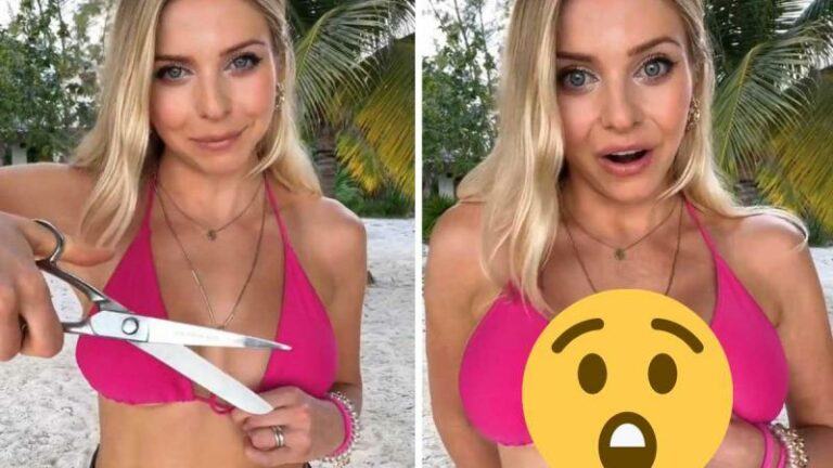 Vrouw verbaast volgers met trucje waarbij ze bikinibandje doorknipt: «Hoe deed je dat?!» (video)