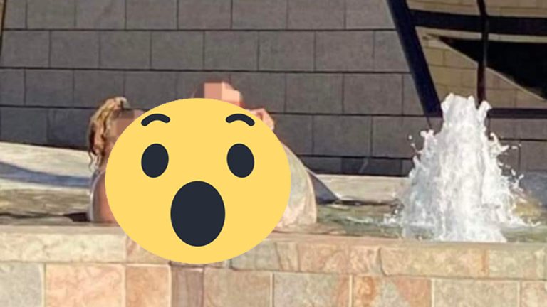 Hitsig koppeltje op druk plein gaat viraal: “Niets mis met een kleine show” (foto)