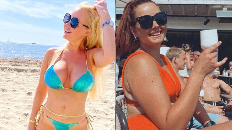 Nora Gharib poseert in straffe outfits, Lesley-Ann Poppe deelt zomerse bikiniplaatjes en Jamie-Lee Six geniet van de zon (foto’s)