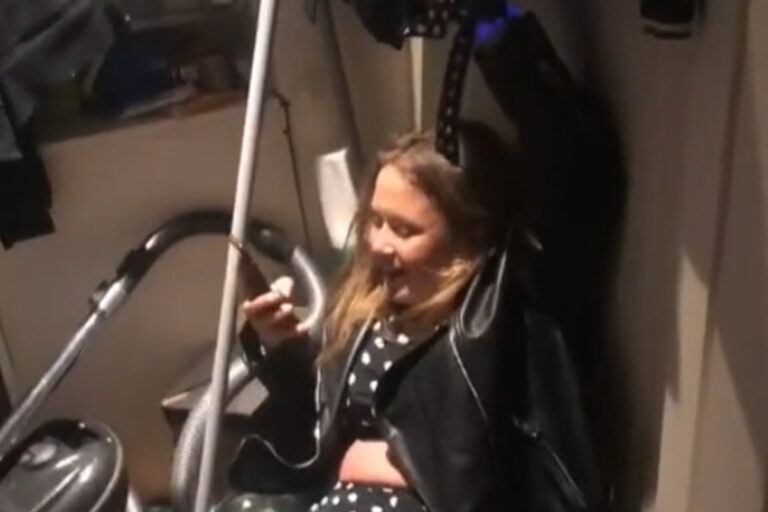 Jongedame komt dronken thuis en zegt ‘sorry’ tegen papa voor het lawaai. Maar dan? HILARISCH! (video)