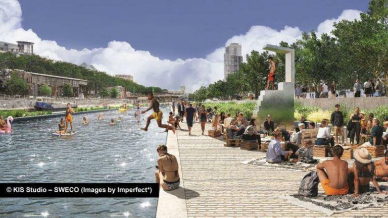 Komt er binnenkort een zwembad in het kanaal van Brussel?