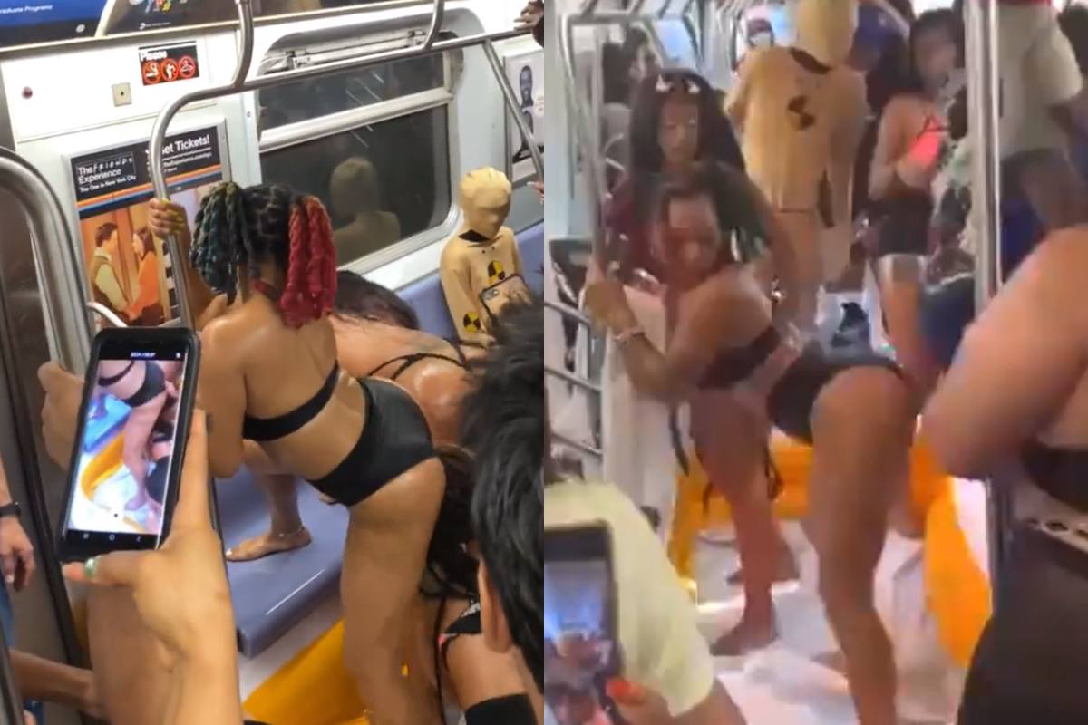 Ophef over ‘wild feestje’ van schaars geklede dames in metro: “Wat gebeurt hier?!” (video)