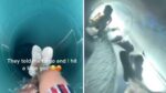 OH NEE! Man gaat van glijbaan in zwembad, maar knalt op meisje: «Zo erg voor haar!» (video)