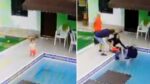 Peuter wordt gered uit zwembad, maar dan komt zijn vader aangelopen… (video)