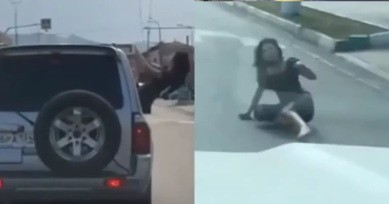 Dame hangt al dansend uit raam van rijdende wagen… Dat was een DOM plan! (video)