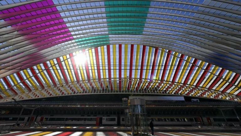 IN BEELD. Kunstenaar laat Station Luik-Guillemins in kleur baden