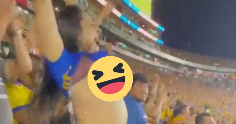 Uitbundige fan toont haar borsten aan hele voetbalstadion na beslissend doelpunt en gaat viraal (video)