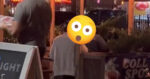 Hitsig koppeltje gaat van bil op terras van restaurant. Omstaanders geloven ogen niet: “OMG!” (video)
