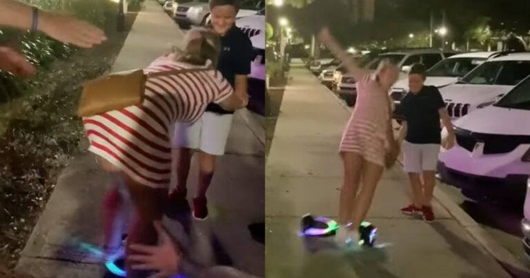 Dame waagt zich aan hoverboard, maar dat loopt PIJNLIJK af! (fails)