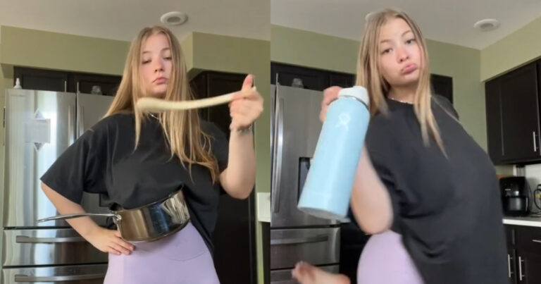 Vrouw toont wat ze met haar grote boezem kan en gaat viraal: “Geweldig!” (video)
