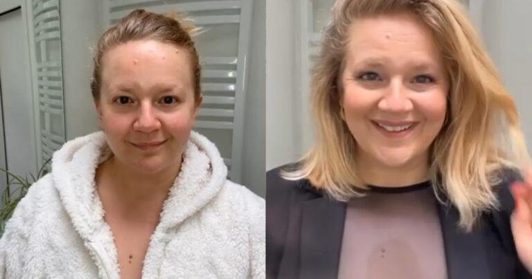 ‘Dertigers’-actrice Evelien Van Hamme toont haar doorschijnende avondkledij: “Ja hallo!” (video)