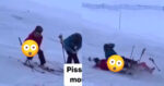 Dames doen even een plasje op de skipiste. Dat was een SLECHT plan! (video)