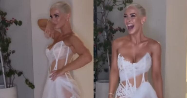 Bruid onder vuur wegens ’te pikant’ trouwkleed: “Het lijkt wel lingerie!” (video)
