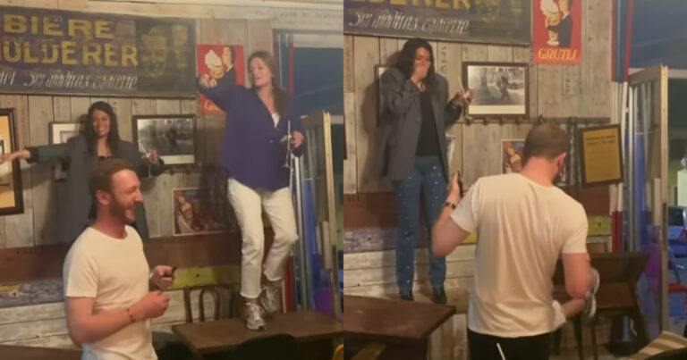 Dame danst op tafel, maar dat was GEEN goed plan! (fails)