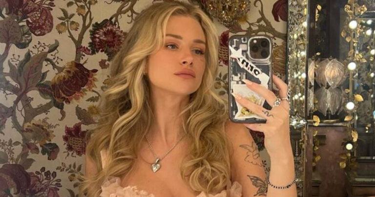 Zus van Kate Moss eet in pikante lingerie taart op bed: “Knap, zoals altijd!” (foto’s)