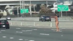 WTF. Naakte vrouw stapt uit auto op snelweg en begint te schieten (video)