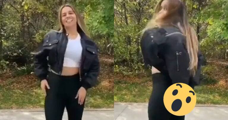 GÊNANT: Dame wil leuk dansje doen, maar eindigt met blote billen! (video)
