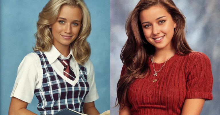 Julie Vermeire, Lotte Vanwezemael en Jade Mintjens tonen ‘foto’s uit hun schooltijd’. Maar zie jij wat er aan de hand is?