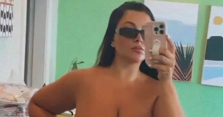 Plussize model krijgt kritiek nadat ze in doorzichtige outfit poseert: “Is het een schande om enorme borsten te hebben?!” (foto)