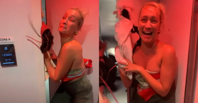 Dame op cruiseschip vergeet haar balkondeur te sluiten. Resultaat? HILARISCH! (video)