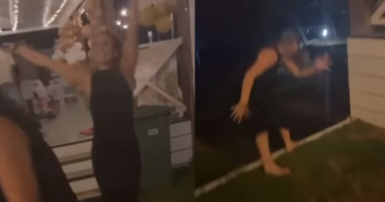 Dansende dame gaat stevig uit haar dak. Maar dan? WOW! (fails)