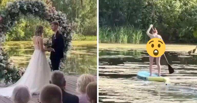 Man filmt trouwend koppel, maar vrouw met string gaat met zijn aandacht lopen… (video)