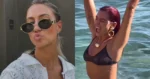 Lesley-Ann Poppe poseert in badpak, Tanja Dexters straalt in lingerie en Dua Lipa duikt het water in (foto’s/video)