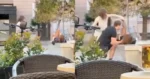 Dame poseert op sensuele wijze op rand van fontein. Maar plots doet boze man DIT! (video)