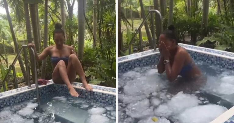 Zangeres Mel B waagt zich aan ijsbad: “Dat was vreselijk!” (video)