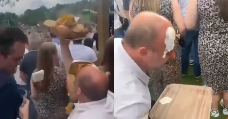 Man op Tomorrowland blundert met schotel vol hamburgers en frieten: “Duur grapje!” (fails)