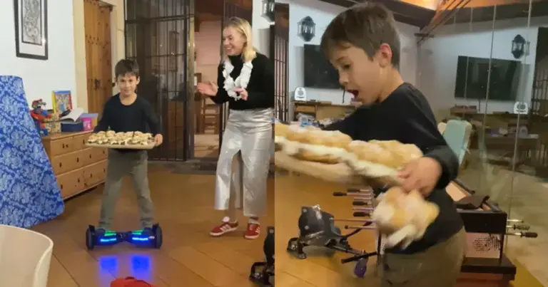 Jongetje toont behendigheid met hoverboard. Maar dat gaat mis! (fails)
