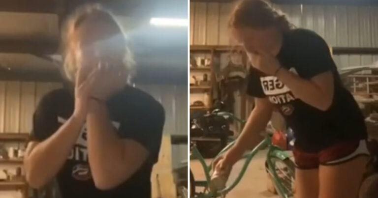 Dame opent blikje bier met tanden, maar dat had ze beter niet gedaan… (video)