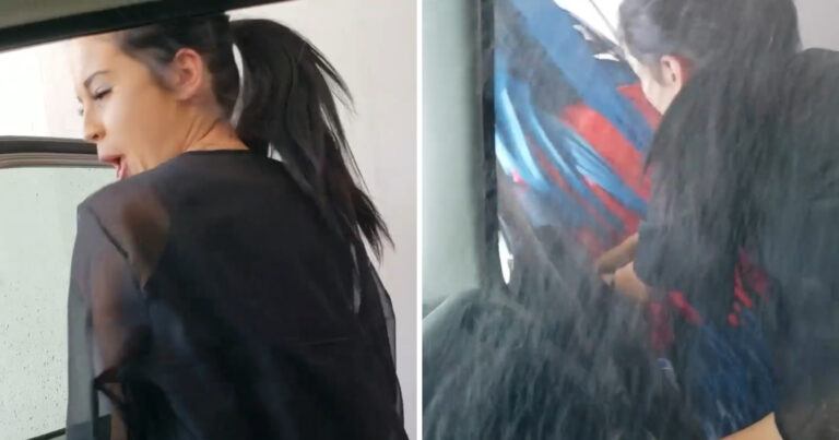 Vrouw twerkt in carwash, maar dat gaat meteen mis… (video)