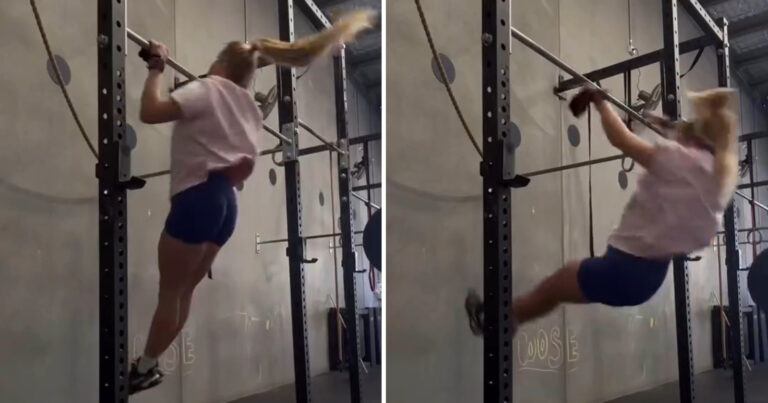 AUCH! Fitnesster geeft het beste van zichzelf, maar dan… (video)