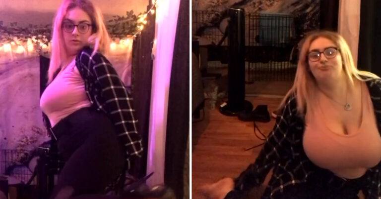 Vrouw showt nieuwe hakken, maar handtas steekt daar een pijnlijk stokje voor (video)