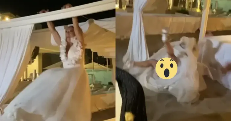 Sportieve bruid toont wat ze kan. Maar dan? WOOPS! (fails)