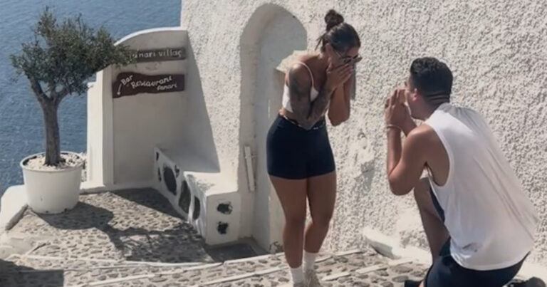 Huwelijksaanzoek wordt verpest door passanten: “Oh nee!” (video)