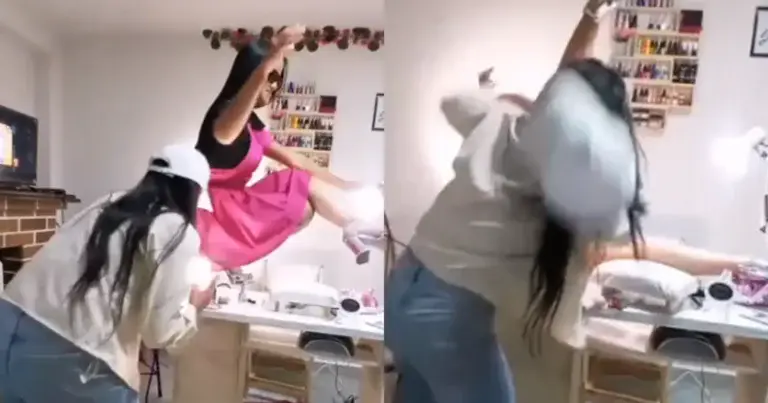 Ze waagt zich aan de ‘Nicki Minaj-challenge’. Resultaat? AUCH! (fails)
