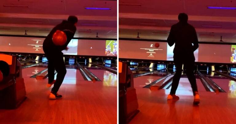 Bowlen gaat GEVAARLIJK mis, maar het resultaat is wel héél straf! (video)
