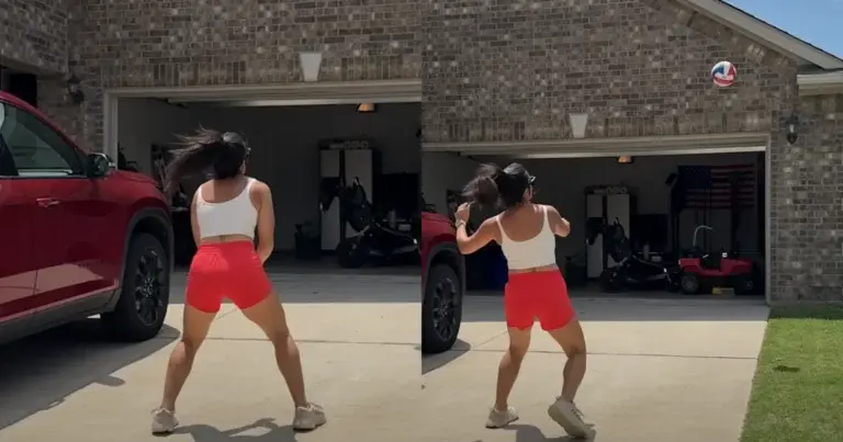 Dame wil thuis even volleyballen, maar dat gaat FOUT! (fails)