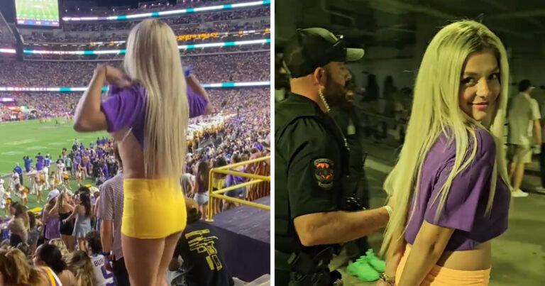 Vrouw toont borsten en wordt uit stadion gezet: “Er zijn daar kinderen aanwezig!” (video)