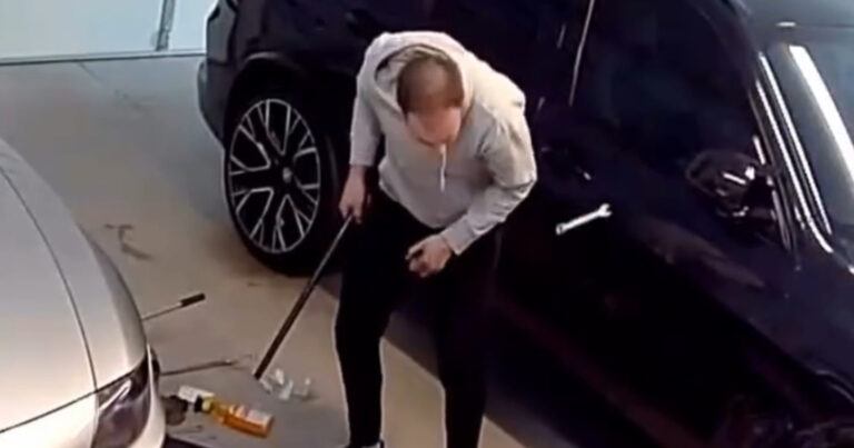 Man laat autokrik vallen, wat voor meer stress zorgt dan verwacht… (video)