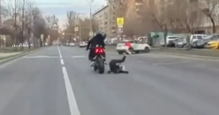 WOOPS: Spectaculaire stunt van motard gaat stevig fout! (video)