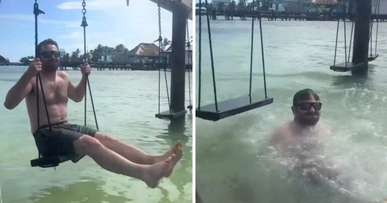 Man doet backflip op schommel. Maar wacht tot het einde… (video)