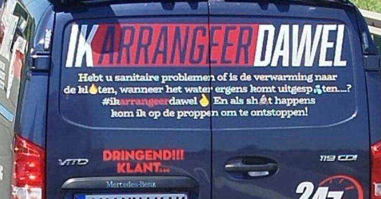 Nummerplaat van loodgieter zorgt voor hilariteit: “Betere reclame kan je niet hebben!” (foto)